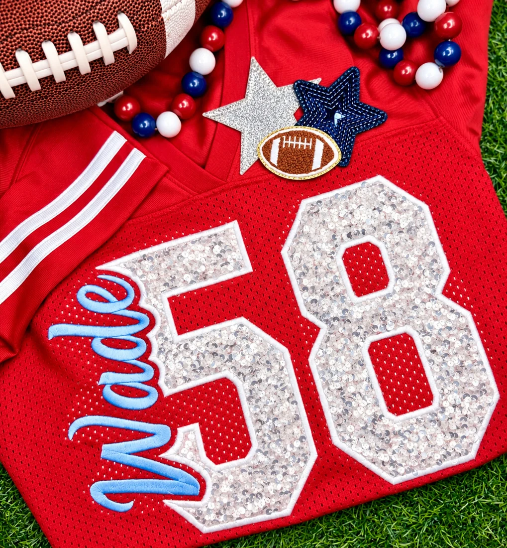 Custom sequined spirit wear